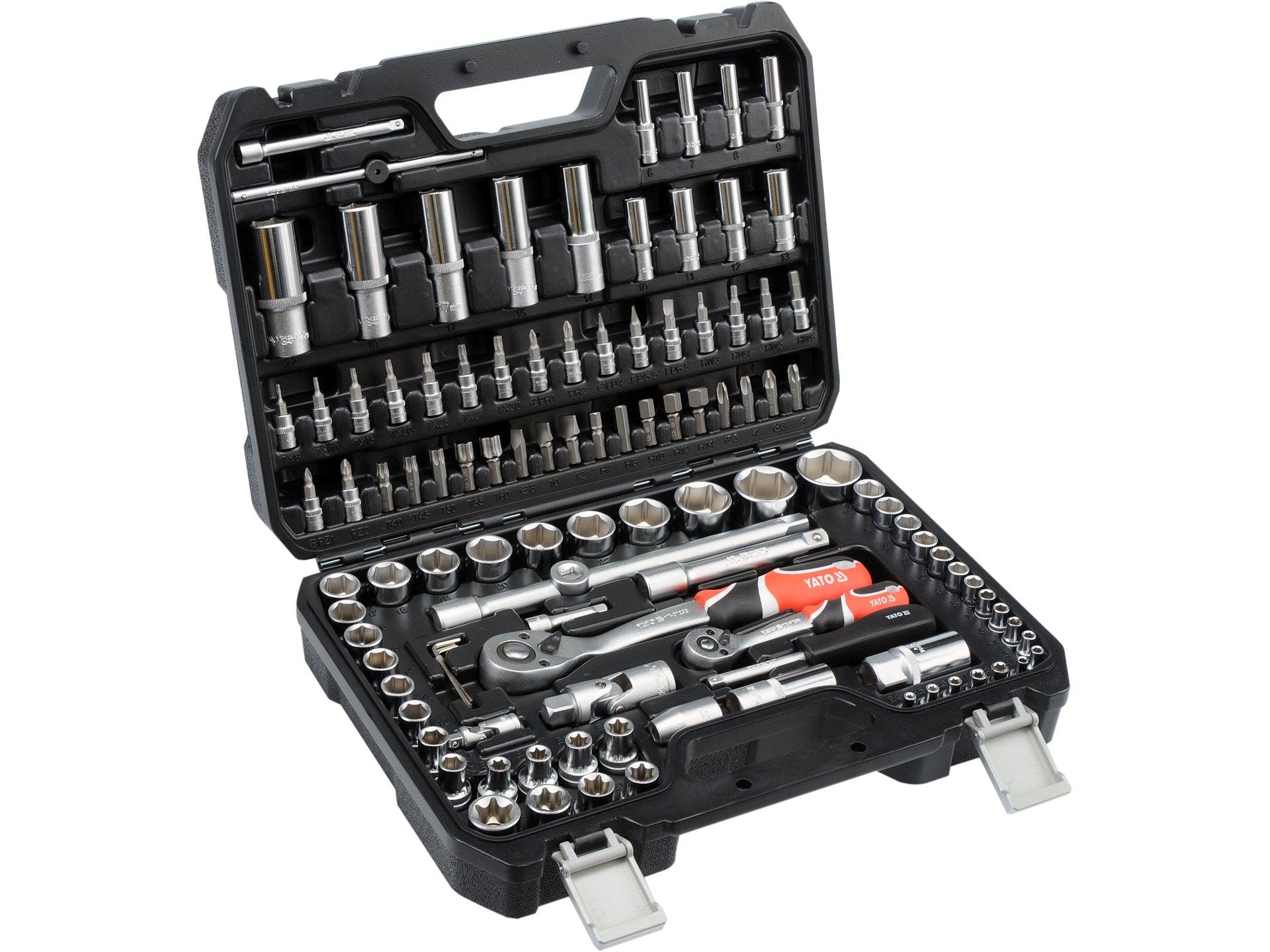 TRUSĂ TUBULARE ȘI ANTRENOR 1/4'', 1/2'', 108 PIESE YATO YT-38791