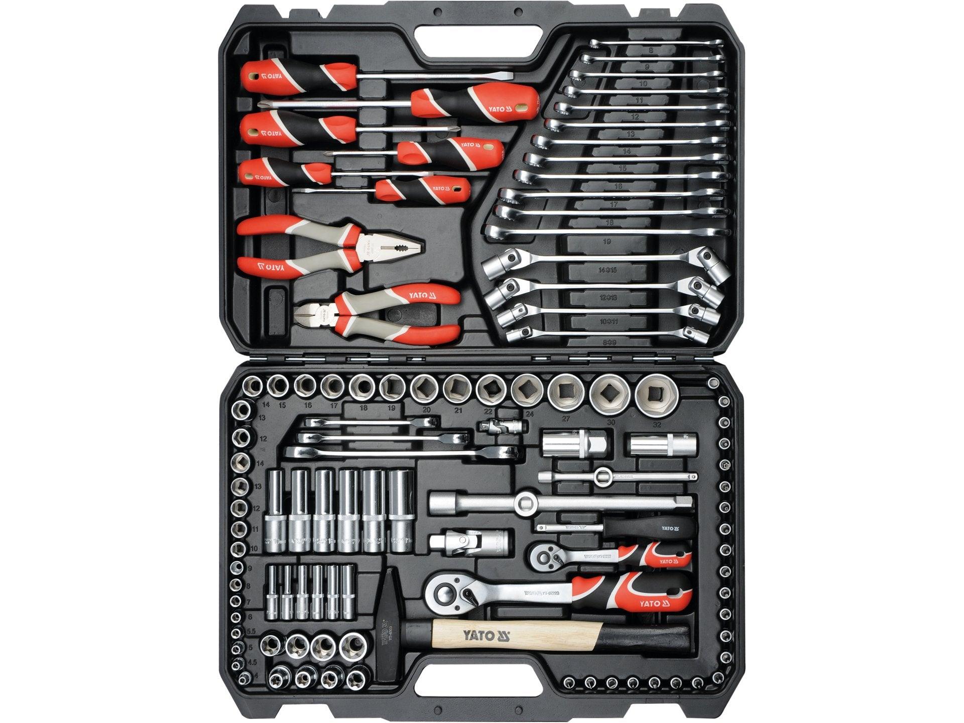 TRUSĂ TUBULARE, CHEI COMBINATE, ANTRENOR, 109 PIESE YATO YT-38891