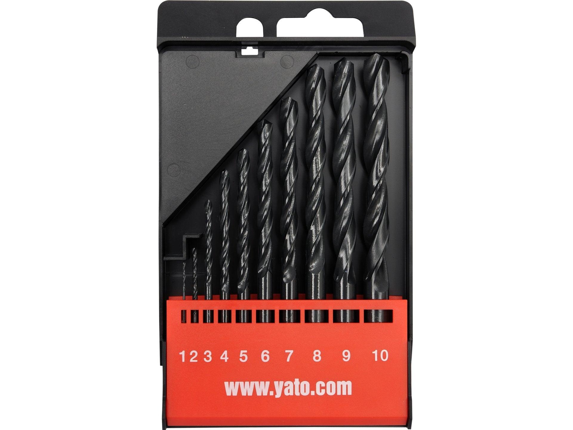SET BURGHIE METAL HSS, 10 BUC, 1-10MM YATO YT-4461