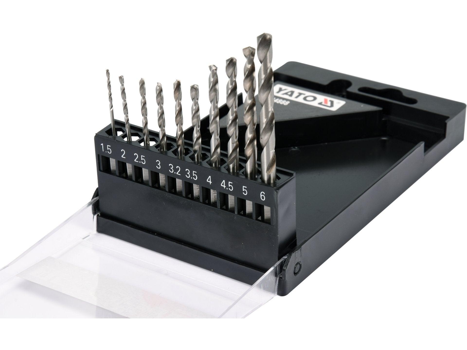 SET BURGHIE METAL, PRINDERE HEXAGONALĂ, 1,5-6,0MM, 10 PIESE YATO YT-44888