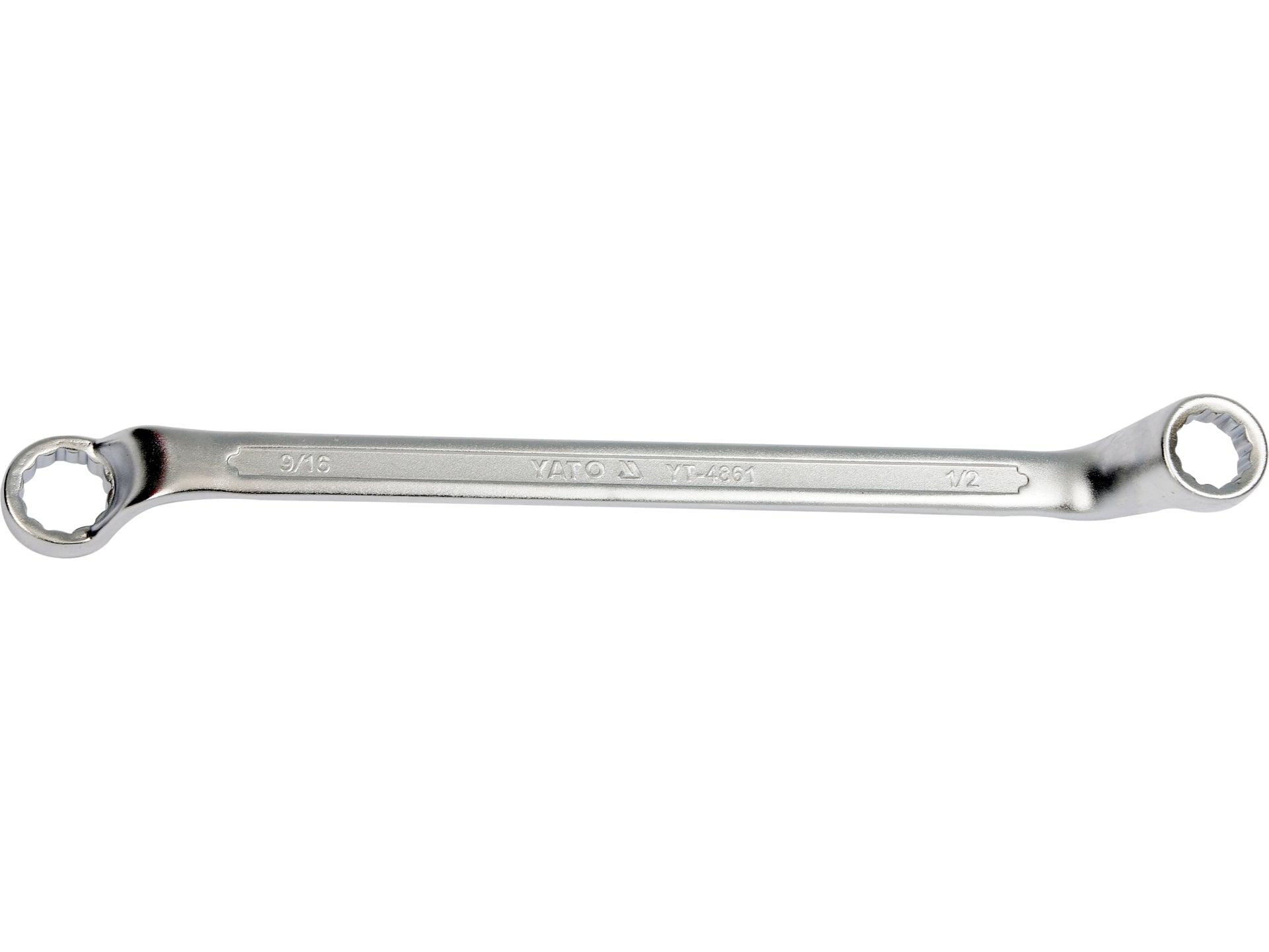 BI-HEXAGONAL RING SPANNER, POLISHED HEAD 1/2X9/16'' YATO YT-4861