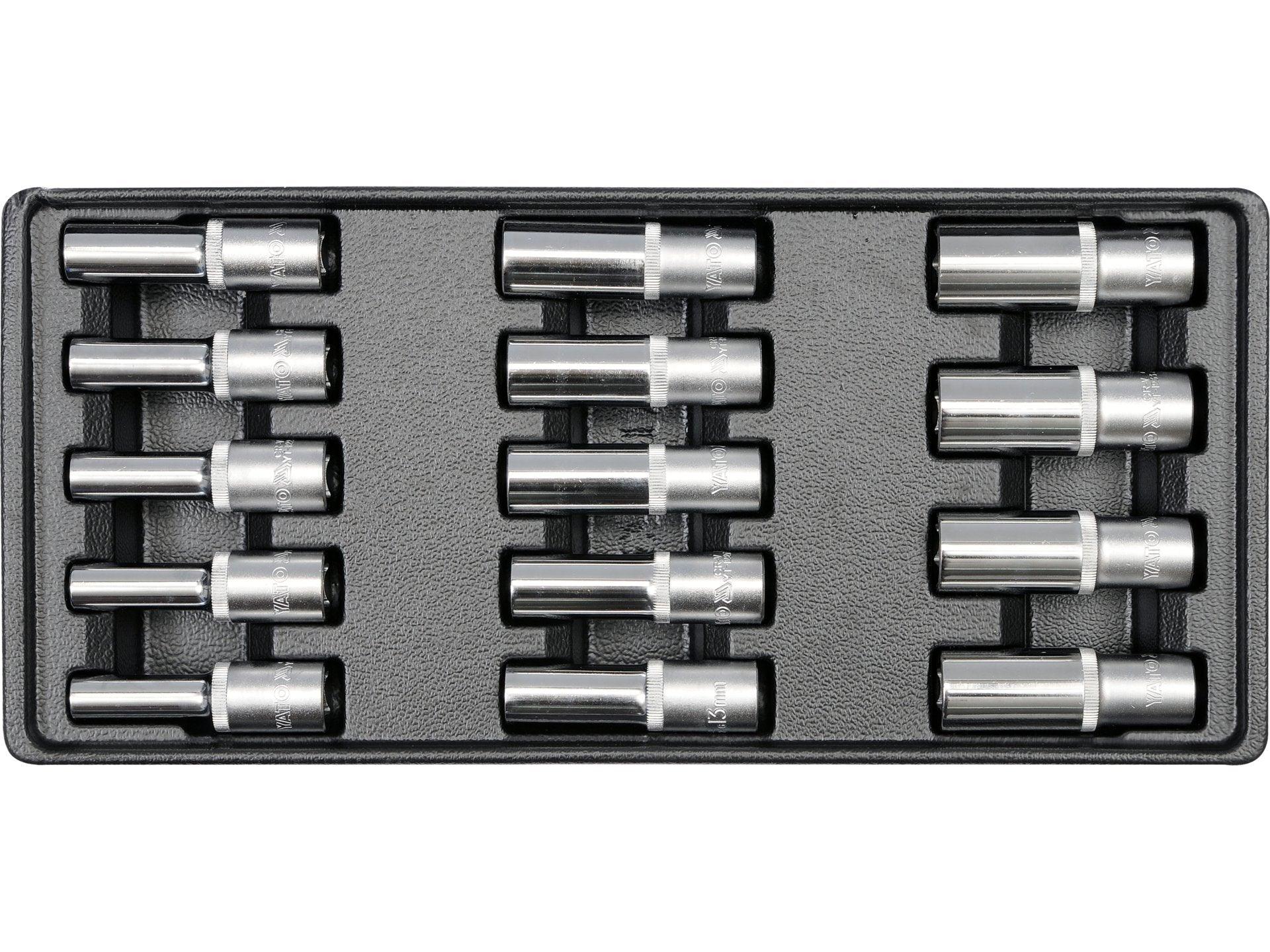 SET TUBULARE ADÂNCI 14 BUC, 8-21MM, PENTRU YT-5530 YATO YT-5539