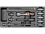 SET TUBULARE+CLICHET 25 BUC, 3.5-14MM, PENTRU YT-5530 YATO YT-5541
