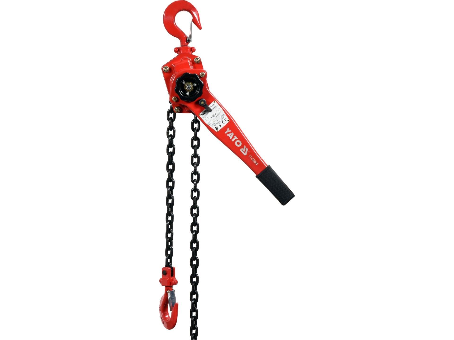 SCRIPETE CU LANȚ ȘI PÂRGHIE 1.5M, 1500KG YATO YT-58964
