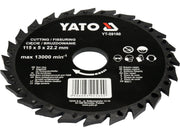 DISC CIRCULAR RAȘPEL PENTRU LEMN, 115X22,2MM YATO YT-59160