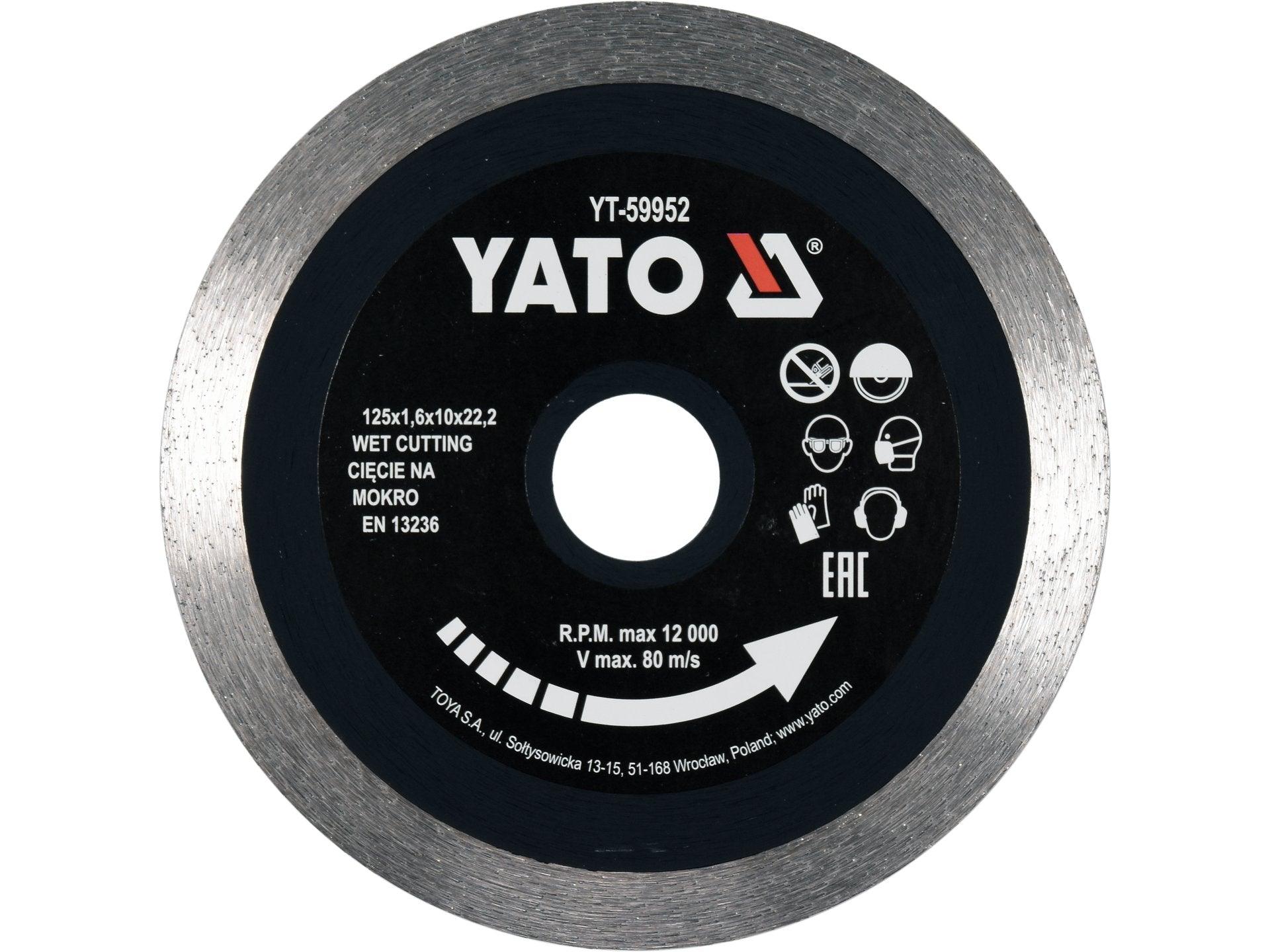 DISC DIAMANTAT 125MM, PENTRU CERAMICĂ YATO YT-59952