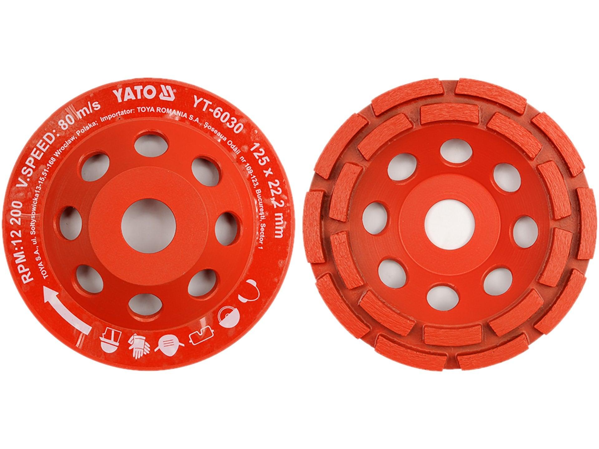 DISC CUPĂ DIAMANTATĂ 125X22MM(SLEFUIRE) YATO YT-6030