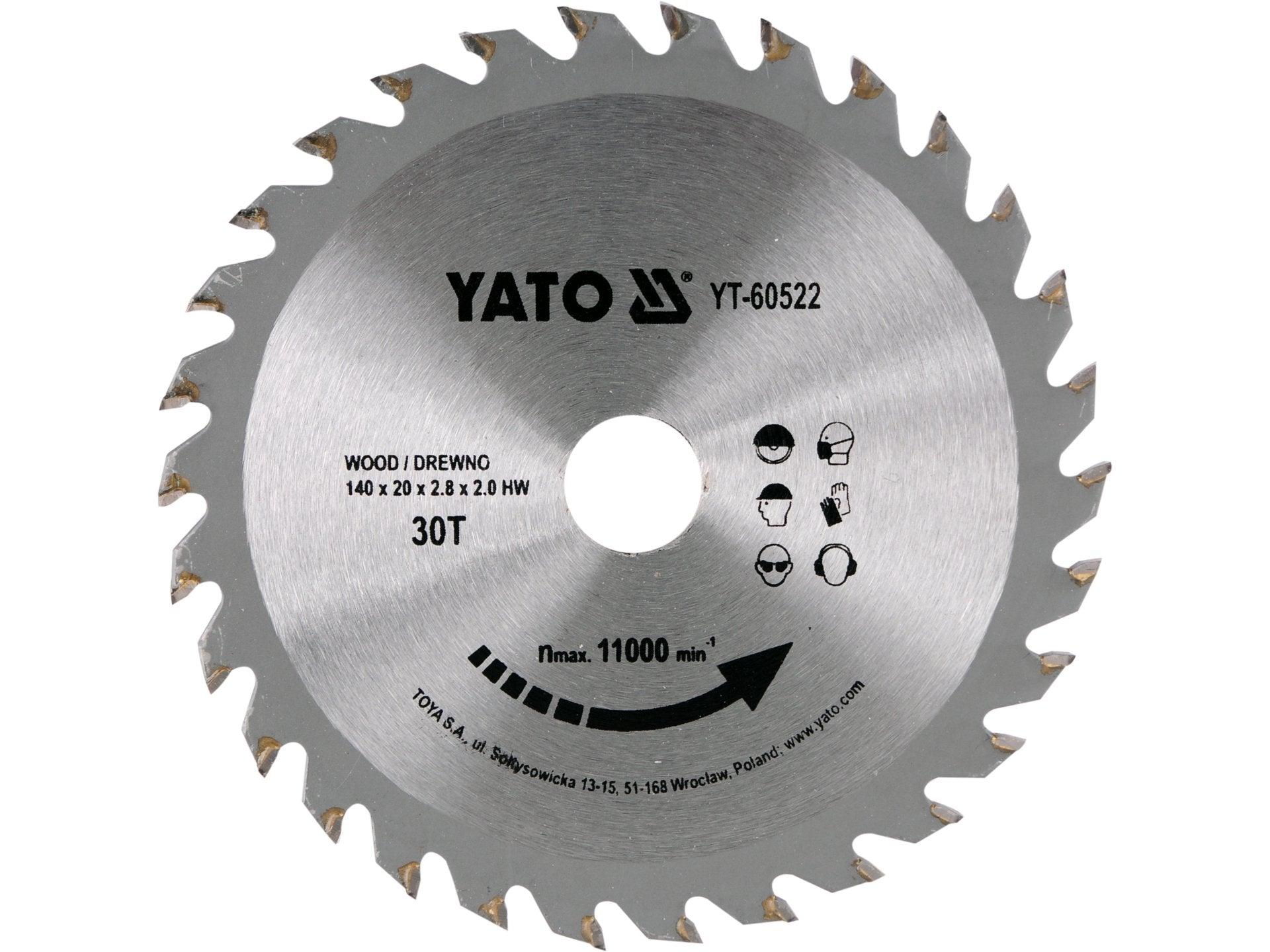 DISC CIRCULAR PENTRU LEMN 140X30TX20MM YATO YT-60522