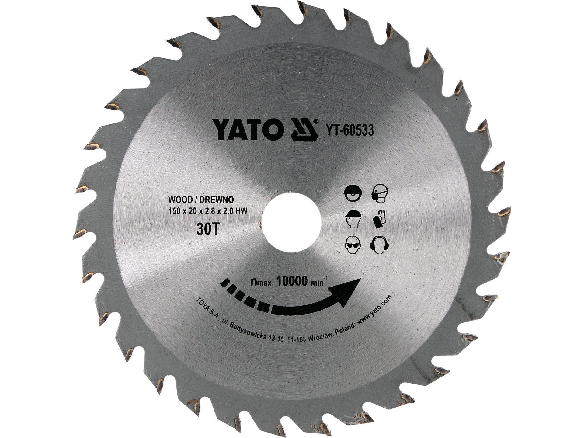 DISC CIRCULAR PENTRU LEMN 150X30TX20MM YATO YT-60533