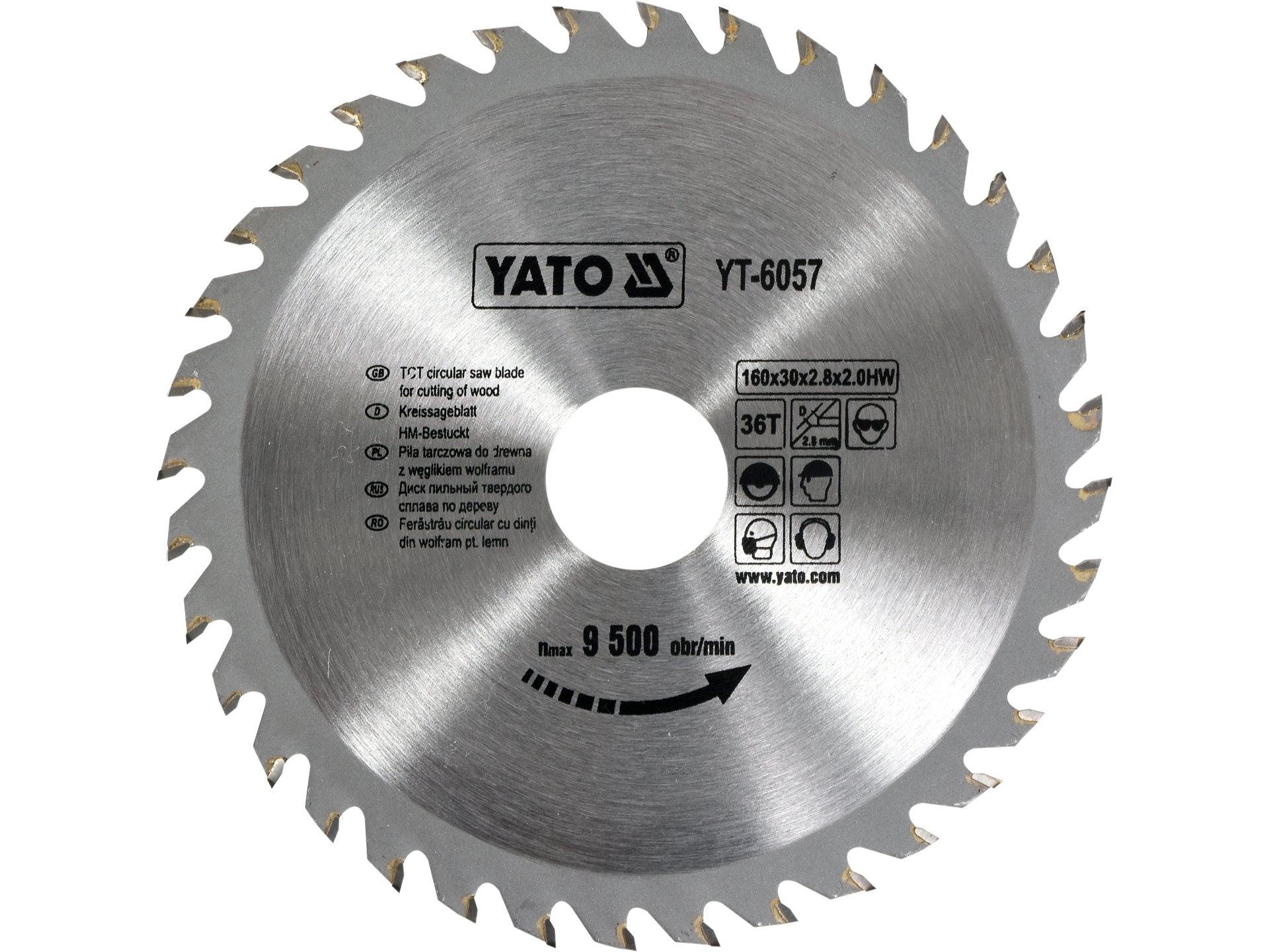 DISC FIERĂSTRĂU WOLFR. PENTRU LEMN 160X36TX30MM YATO YT-6057