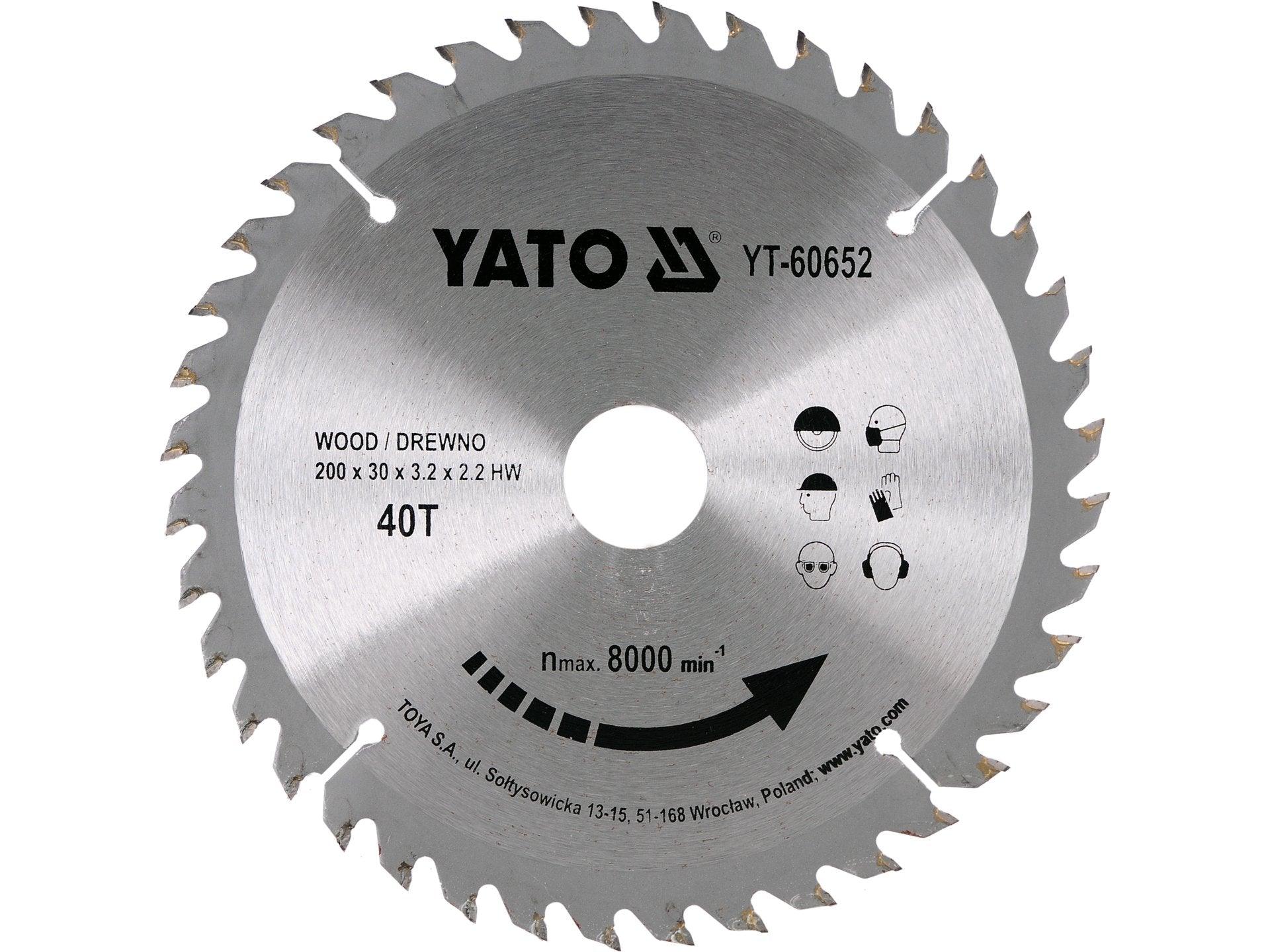 DISC CIRCULAR LEMN, 210X30X3.2MM, 40 DINȚI YATO YT-60652