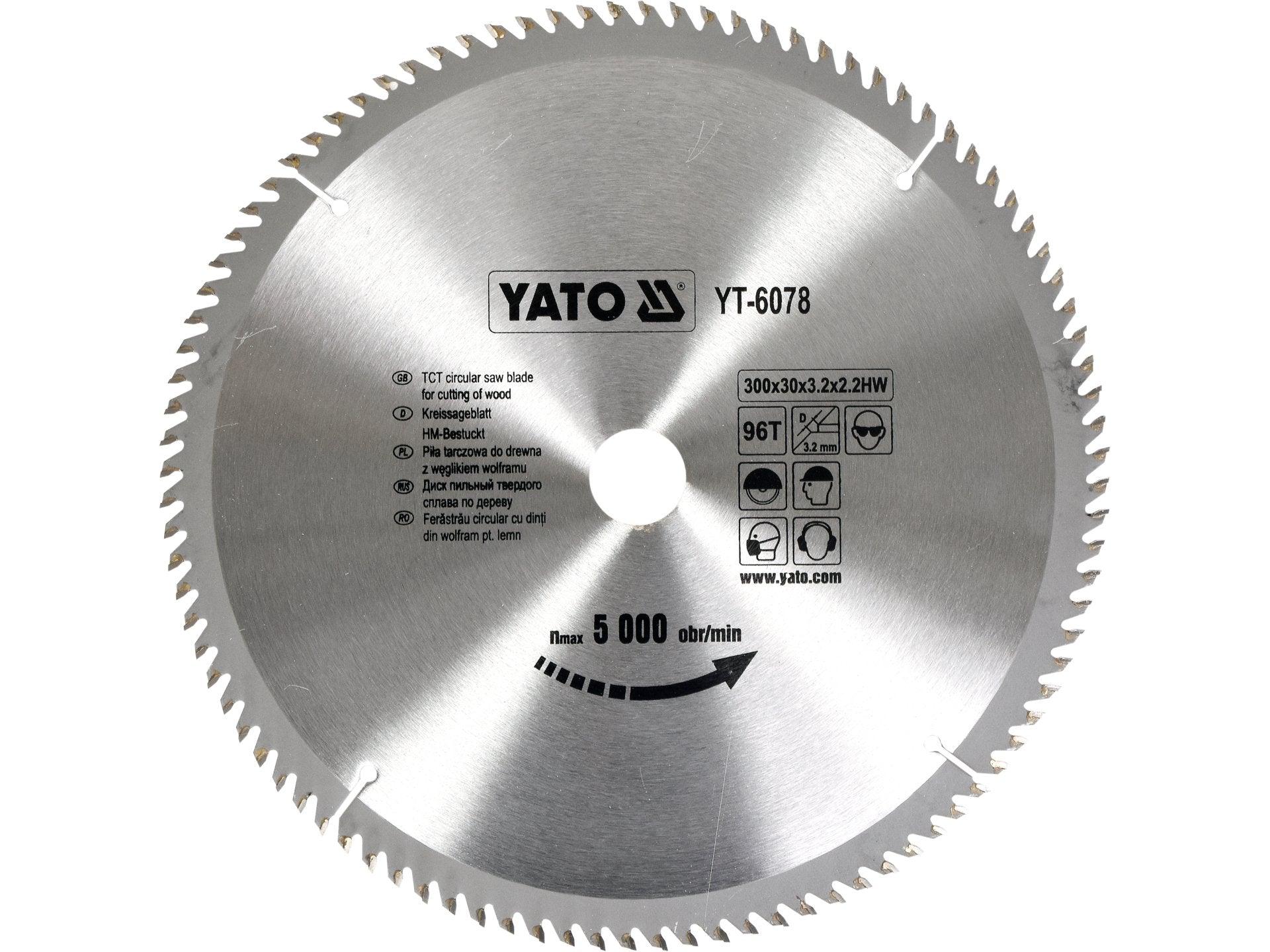 PÂNZĂ FIERĂSTRĂU CIRCULAR PENTRU LEMN 300X96X30MM YATO YT-6078