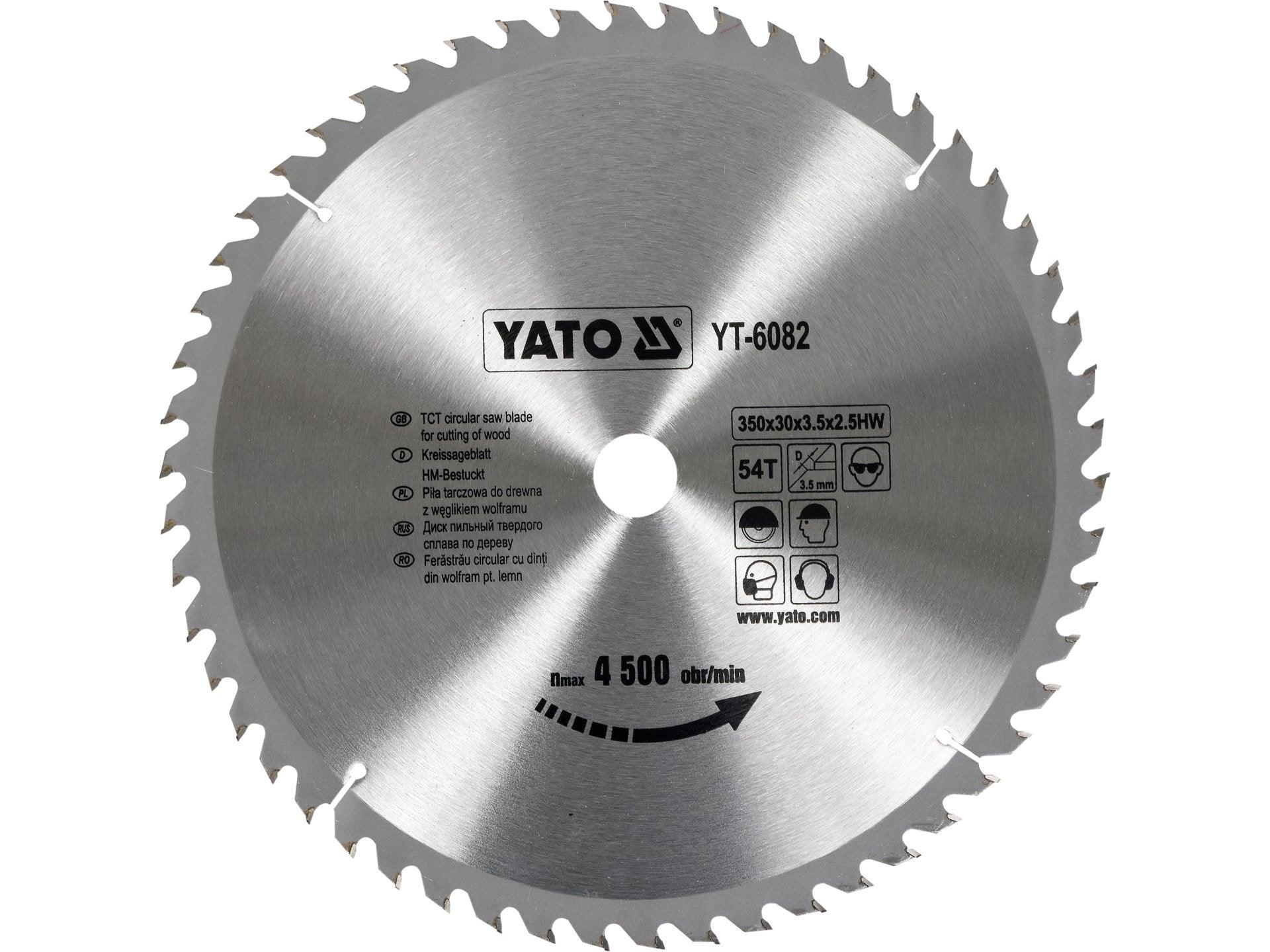 DISC CIRCULAR LEMN, 350X30X3.5MM, 54 DINȚI YATO YT-6082