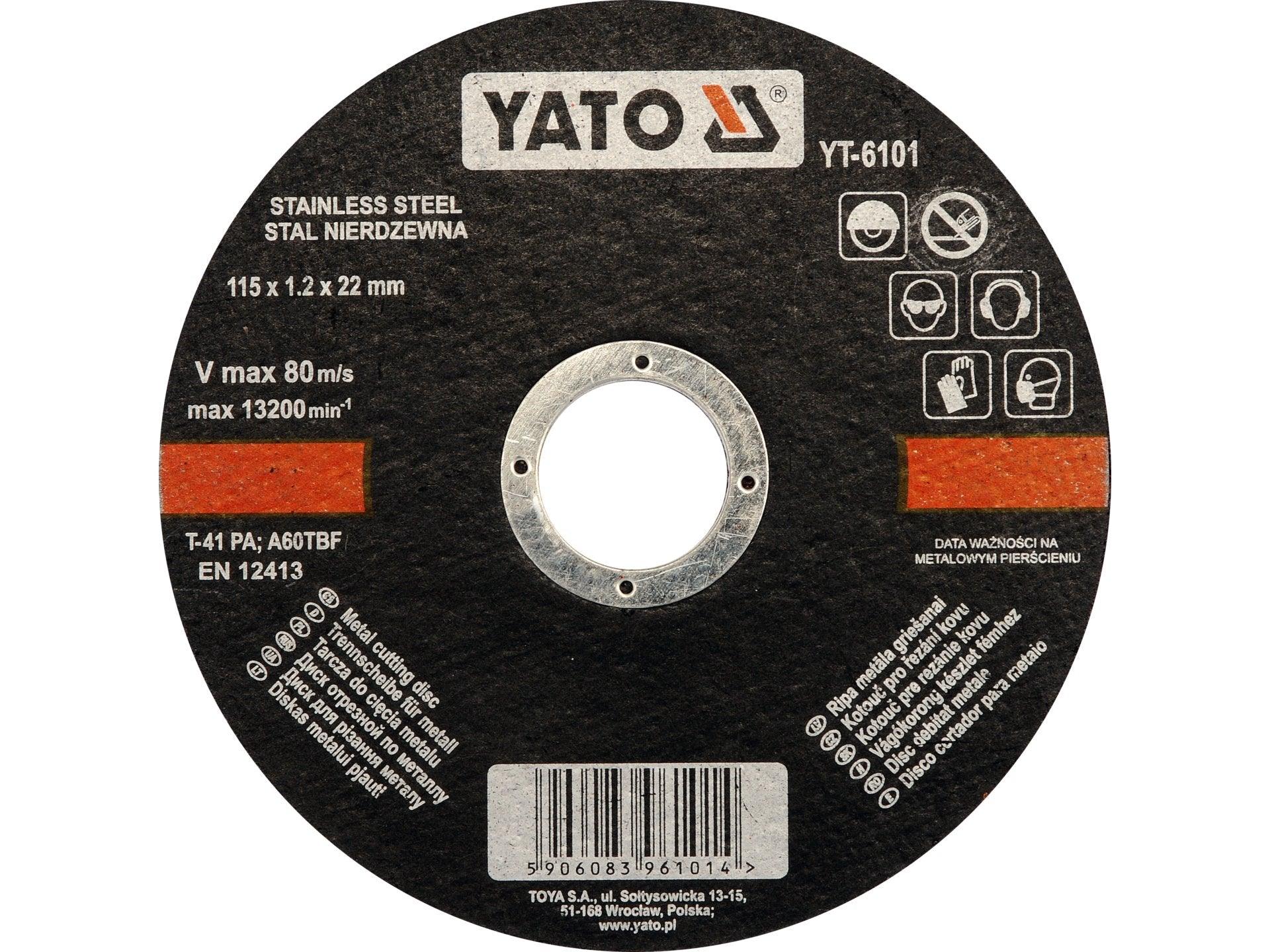 DISC DEBITAT METALE 115X1.2X22MM YATO YT-6101