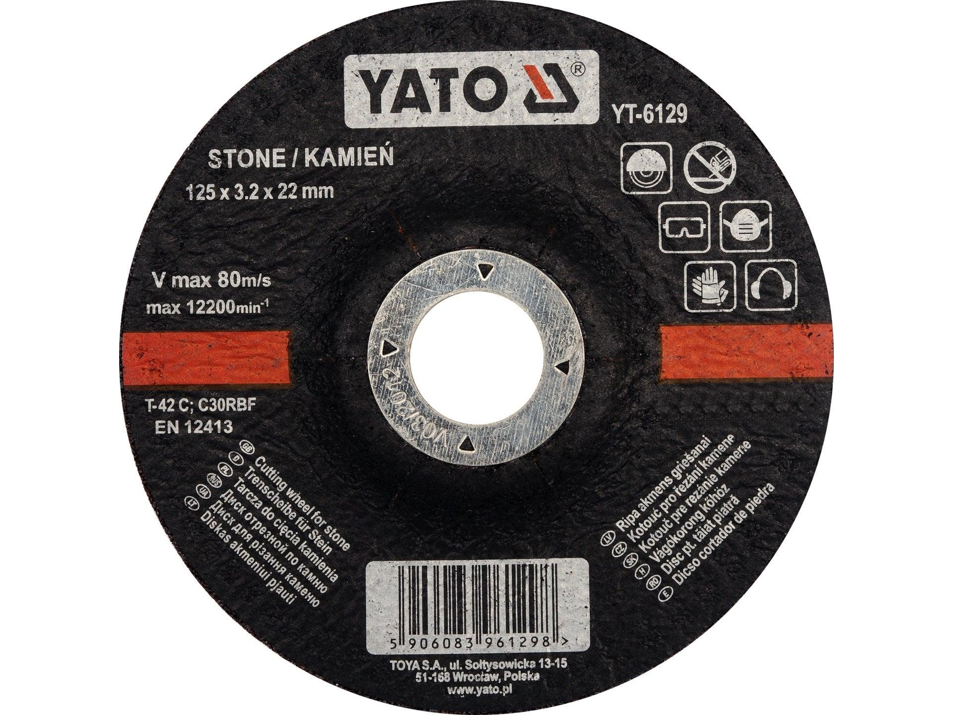 DISC PENTRU TAIAT PIATRA 125X3,2X22 MM YATO YT-6129