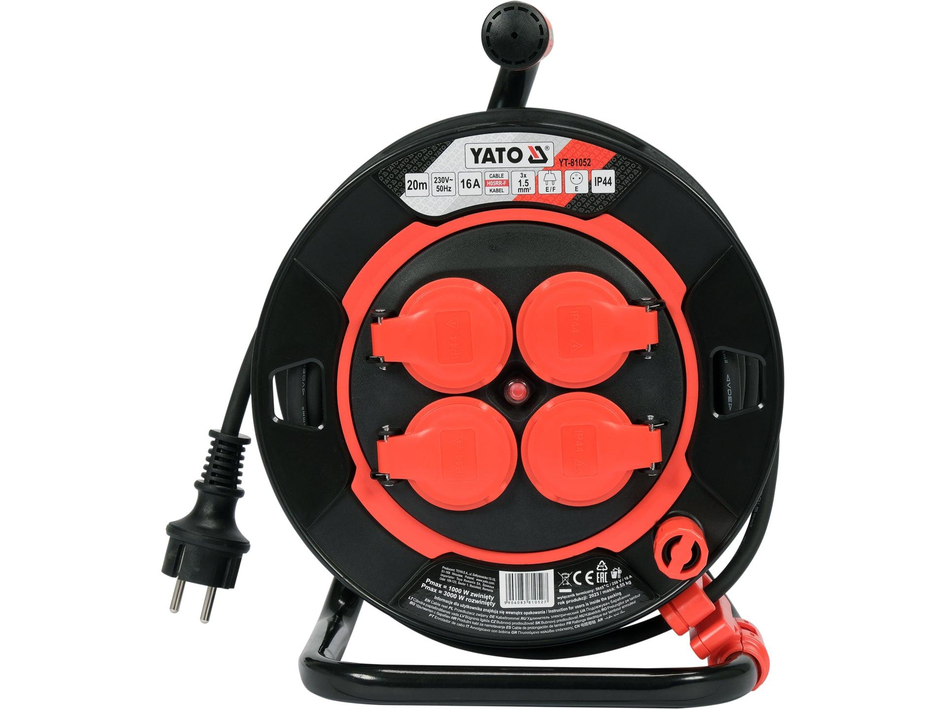 PRELUNGITOR PE TAMBUR 20M, 16A, IP 44 YATO YT-81052