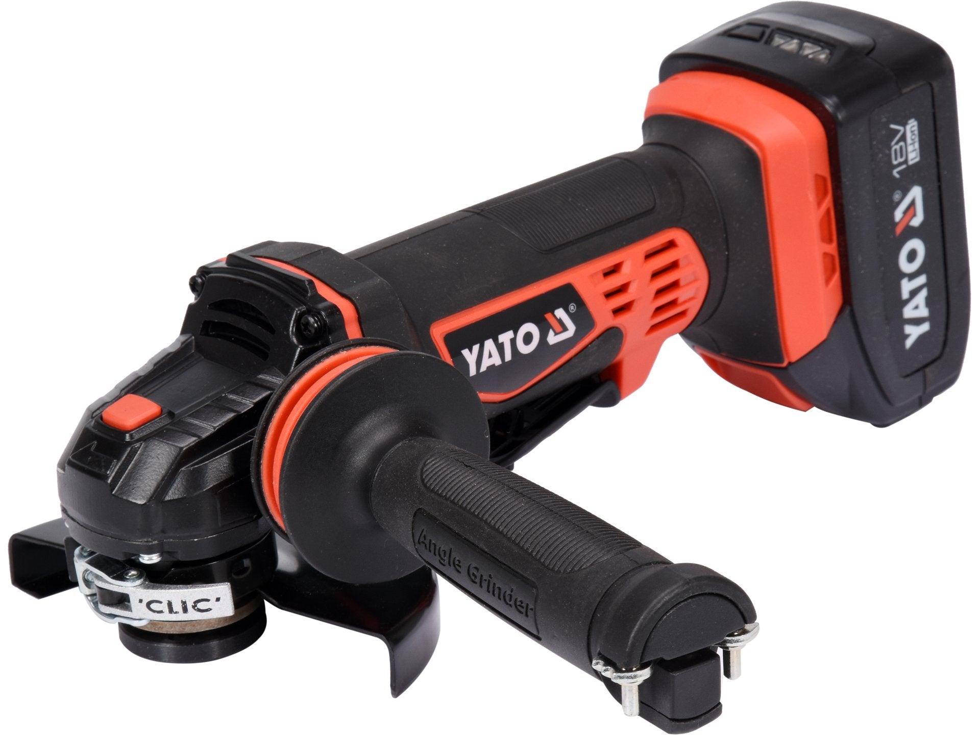 POLIZOR UNGHIULAR 18V, CU 2 ACUMULATORI YATO YT-82828