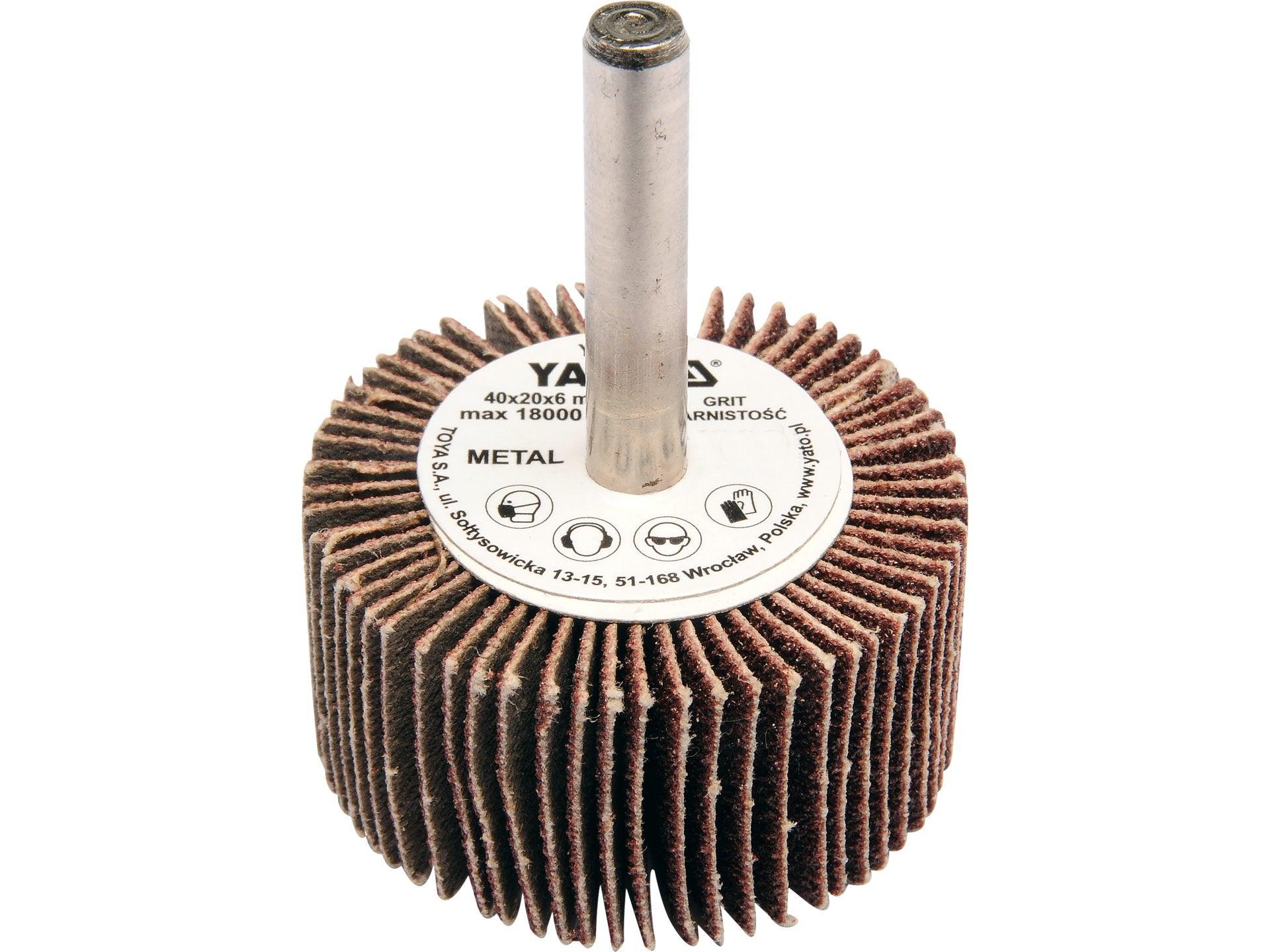 PERIE ABRAZIVĂ CIRCULARĂ CU TIJĂ 40X20X6MM, P80 YATO YT-83353