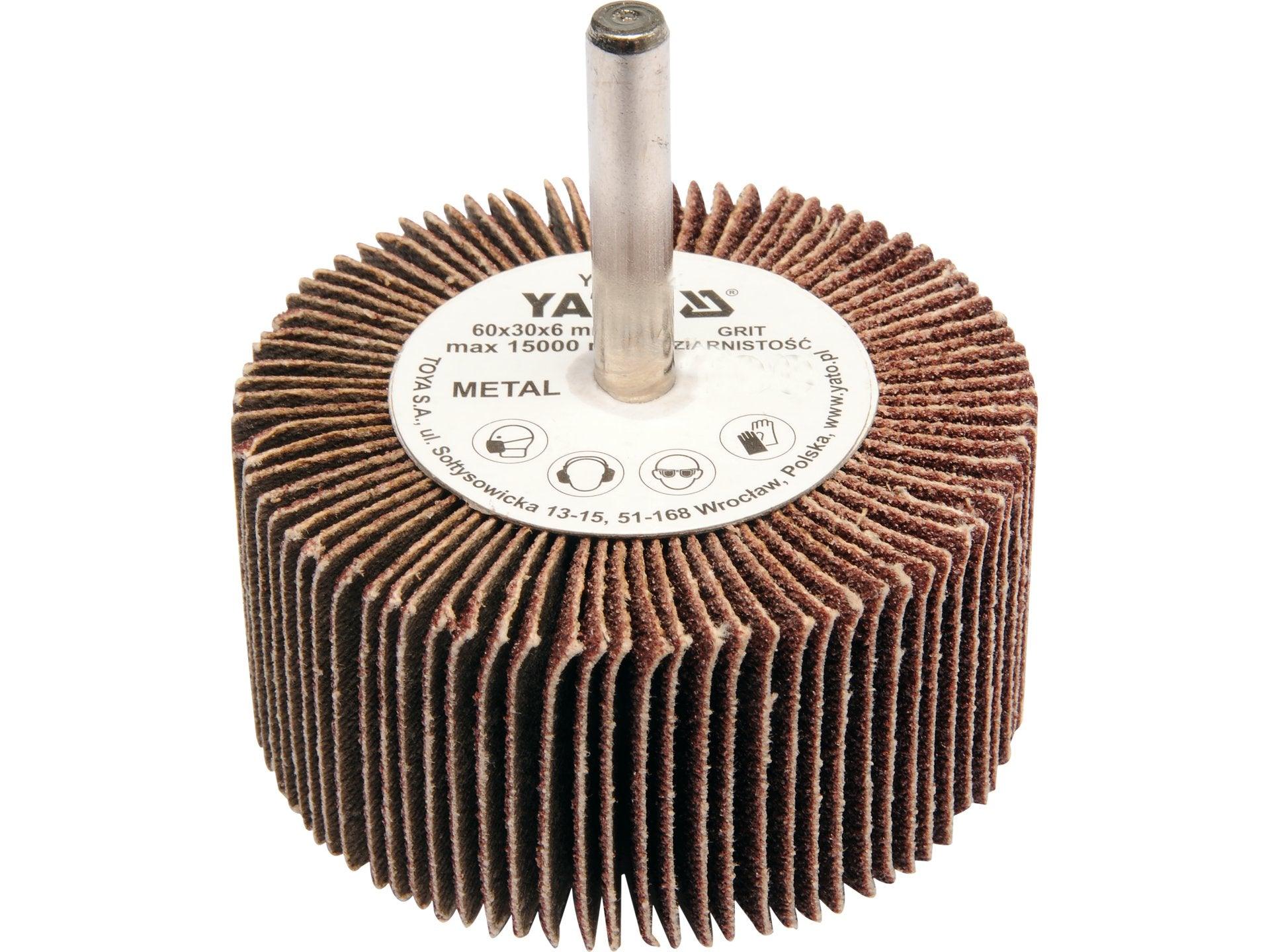 PERIE ABRAZIVĂ CIRCULARĂ CU TIJĂ 60X30X6MM, P60 YATO YT-83362