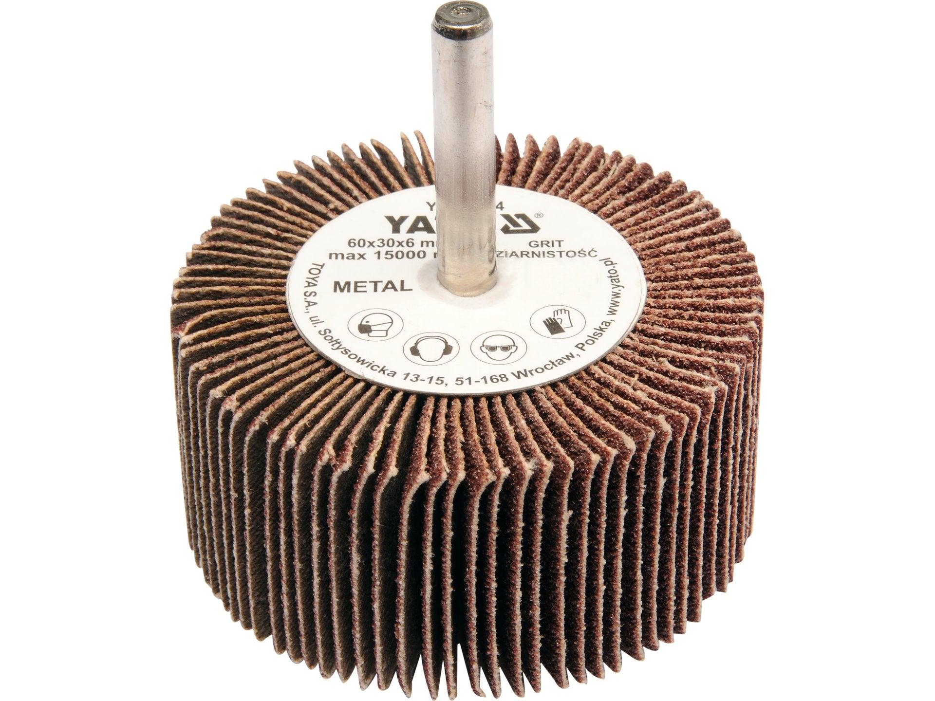 PERIE ABRAZIVĂ CIRCULARĂ CU TIJĂ 60X30X6MM, P80 YATO YT-83363