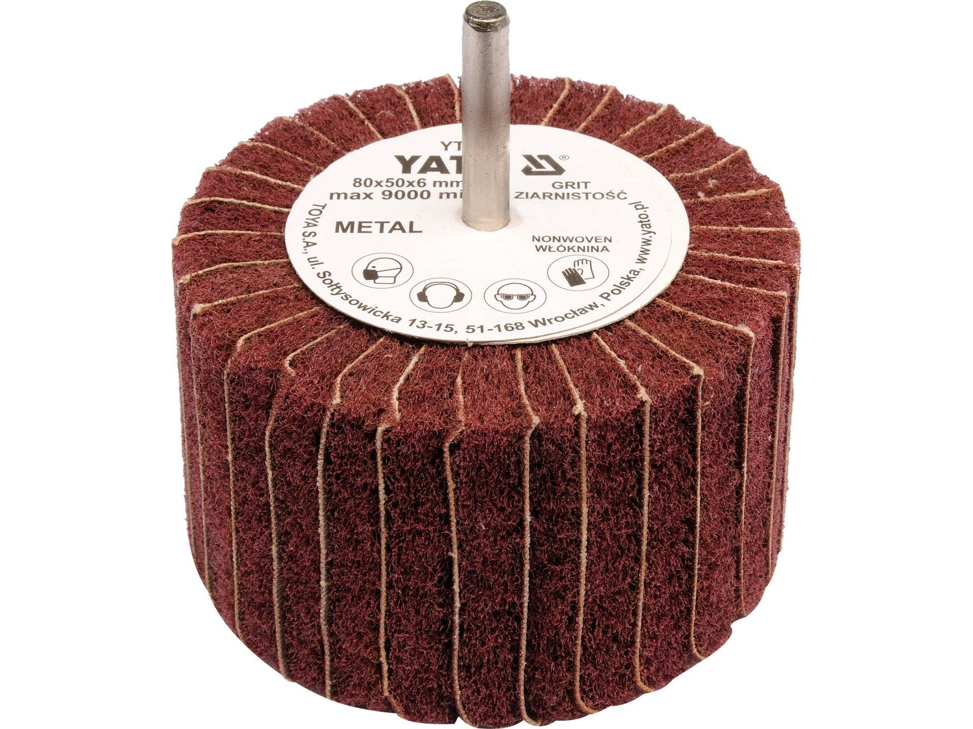 PERIE ABRAZIVĂ CIRCULARĂ CU TIJĂ 80X50X6MM, P200 YATO YT-83401