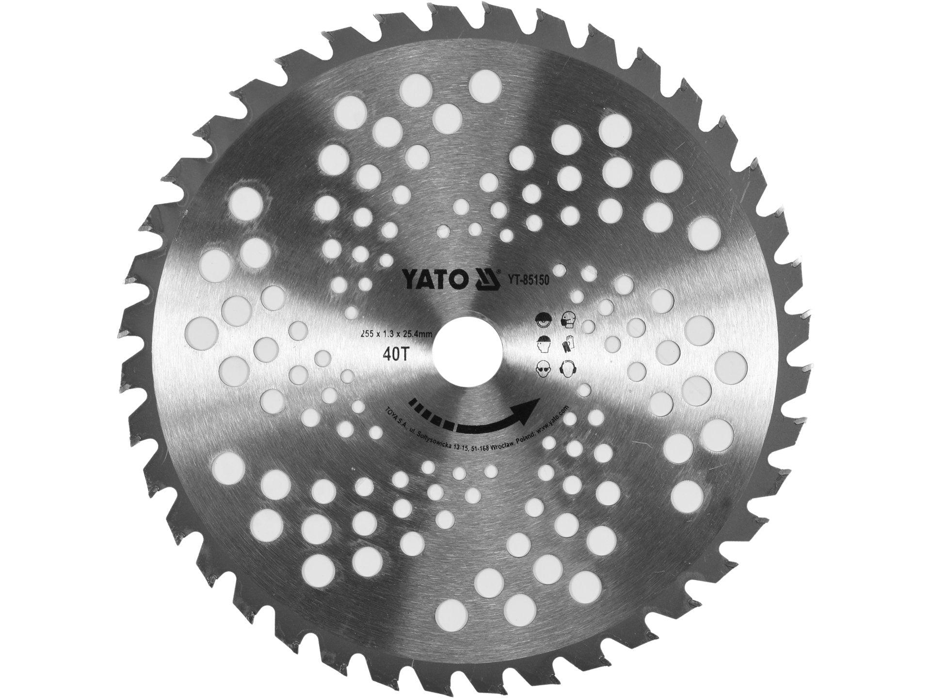 DISC LAMĂ MOTOCOASA, 255MM, GAURĂ 25.4MM YATO YT-85150