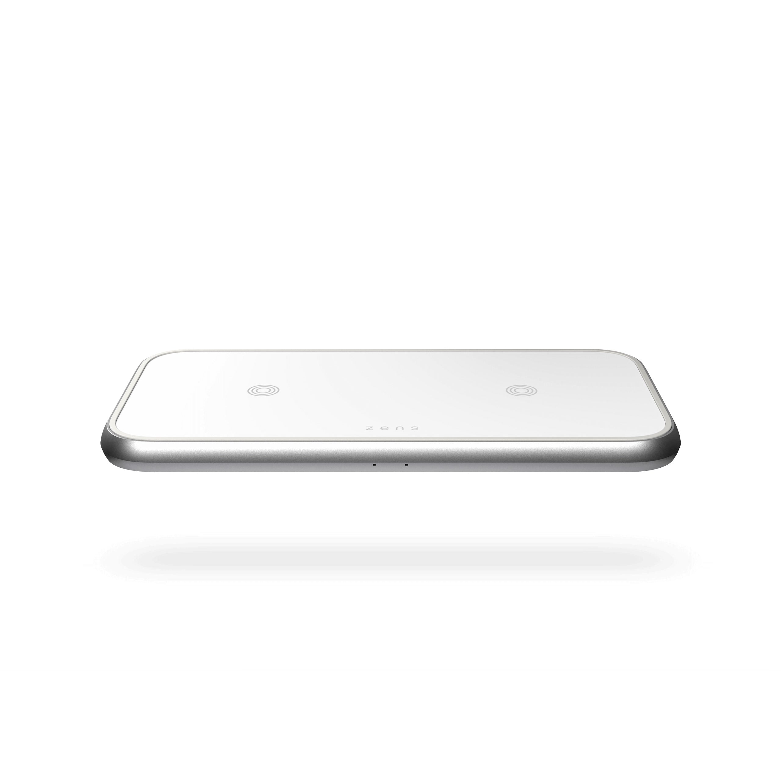 Cumpara Incarcator wireless Qi Dual Zens, Aluminiu, 20W, Alb de la Mesterul Minune