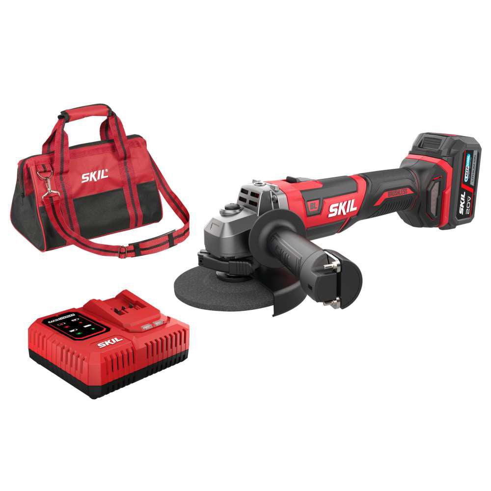 Polizor unghiular brushless cu acumulator AG1E3930DA, SKIL 3930 DA, 8500 rpm, d. max. disc 125mm, 1x Accu, incarcator si geanta